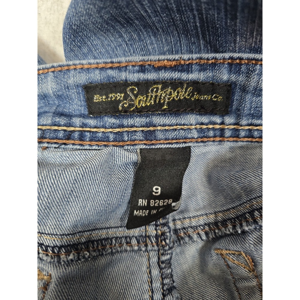 Southpole Distressed Studded Denim Shorts Women's Size 9 Blue Y2K - Picture 4 of 4
